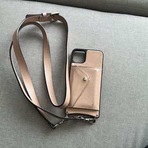 Cross body iPhone 11 max case with card holder Bandolier Hailey
